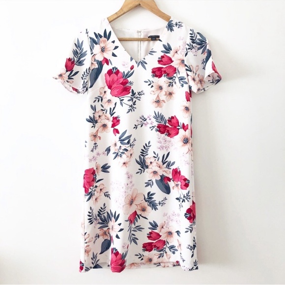 Ann Taylor Petite Floral Shift Dress - Picture 2 of 6